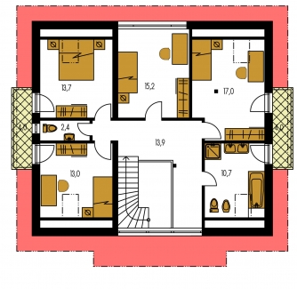 Floor plan of second floor - PREMIER 175